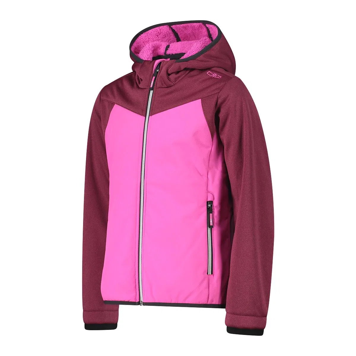 Детская софтшелл-куртка с капюшоном KID G JACKET FIX HOOD Cmp, Bordeaux Rosa — фото 3