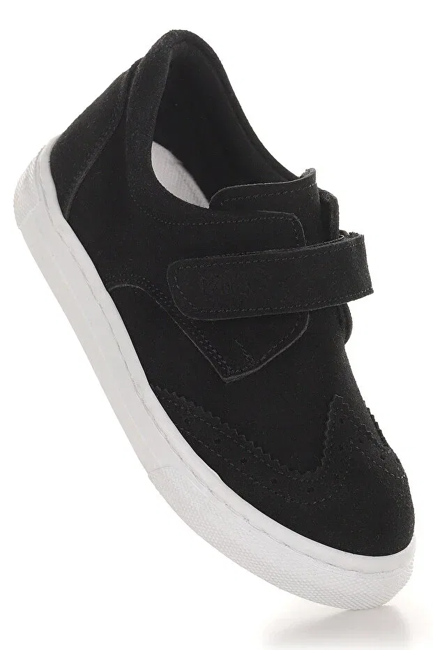 Детские повседневные туфли на липучке с коротким каблуком Richie Kiko Kids, Black