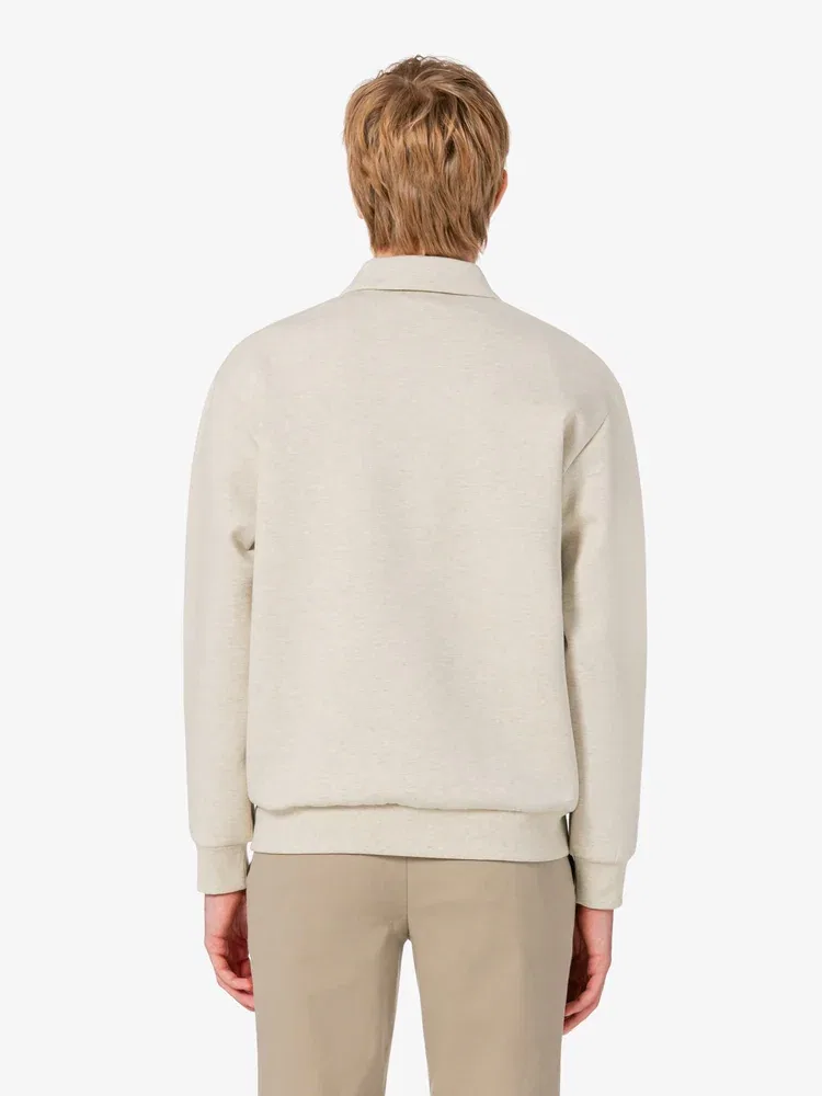 Свитшот поло LACOSTE, Double Face Snap, Beige — фото 3