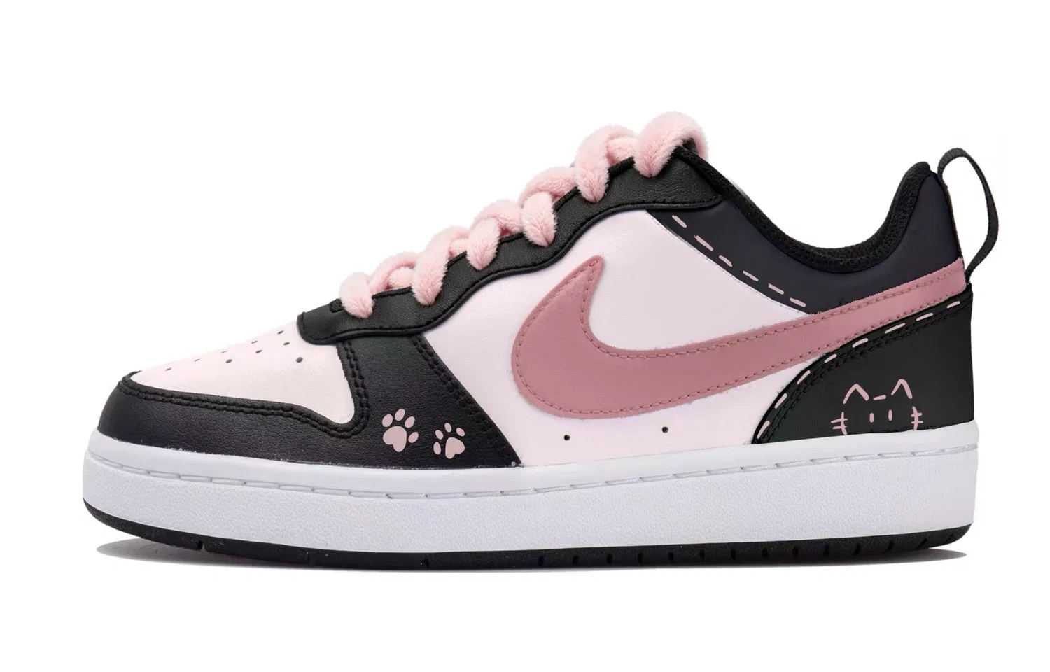 Детские кеды для скейтбординга с низким верхом Nike Court Borough Low 2, Black Pink