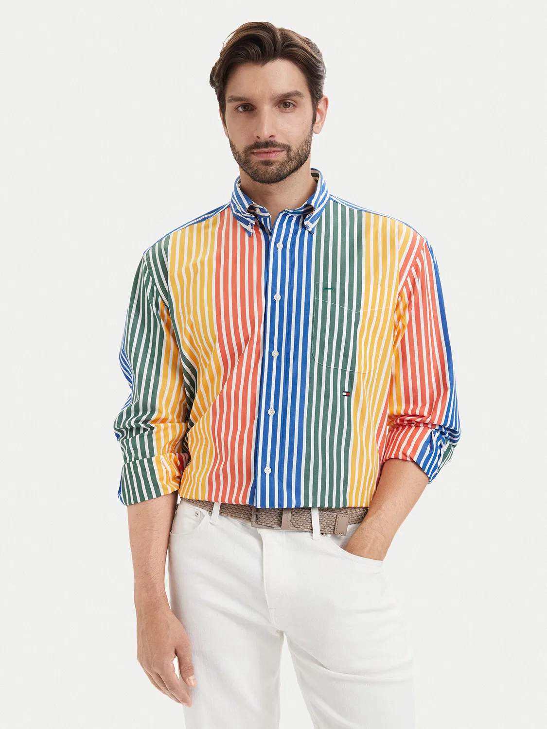 Мужская рубашка стандартного кроя Prep Tommy Hilfiger, разноцветный