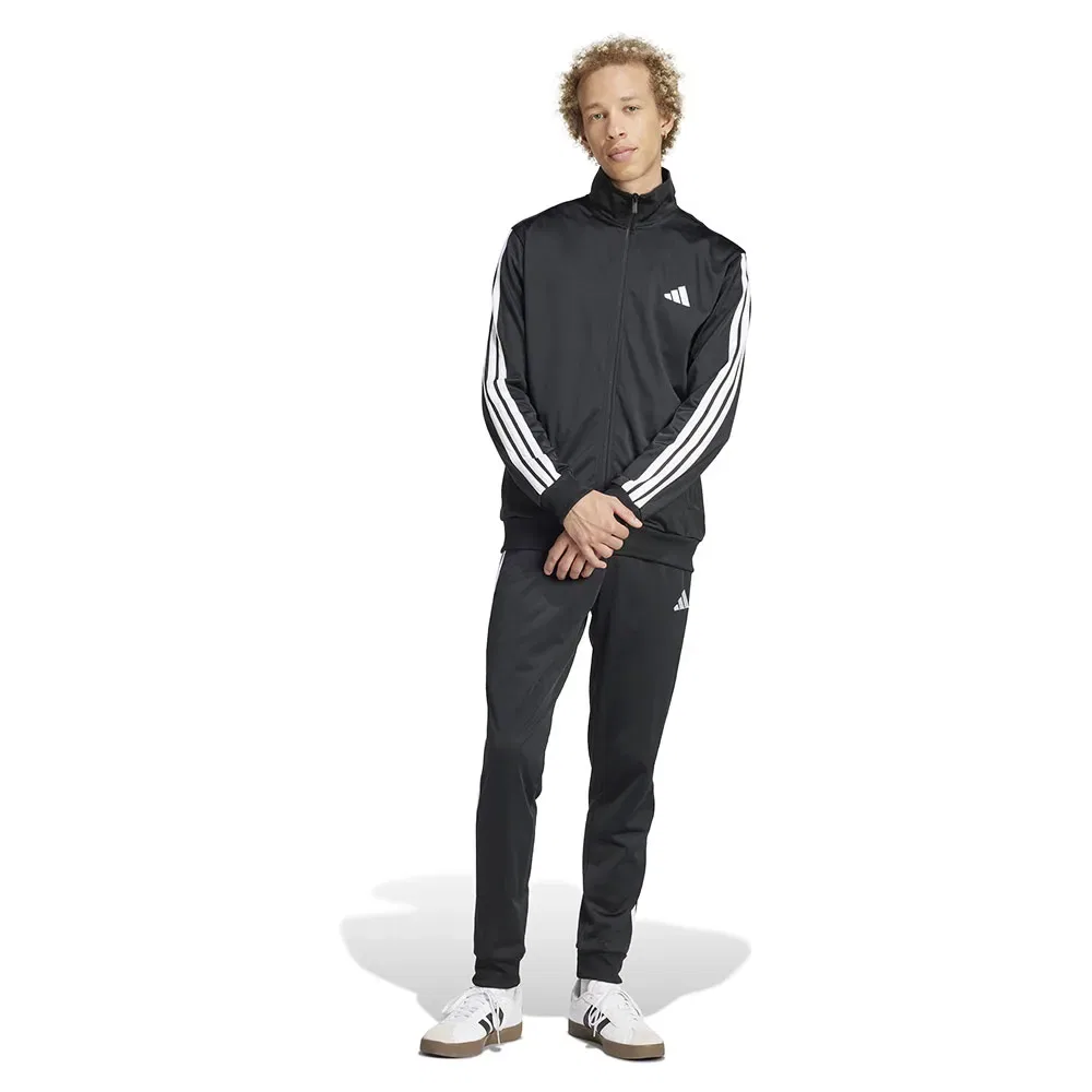 Мужской спортивный костюм с тремя полосами Basic 3 Stripes Tricot Adidas, Black