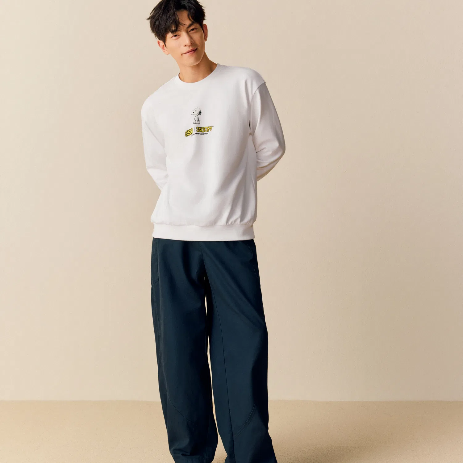 Детский свитшот унисекс с круглым вырезом Bright White 0019 Skechers — фото 4