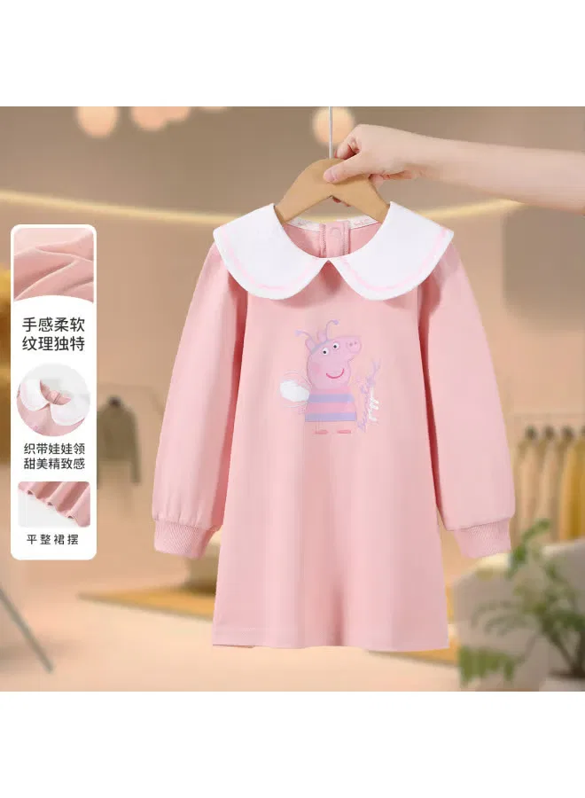 Платье с отложным воротником Peppa Pig, пыльно-розовый — фото 2