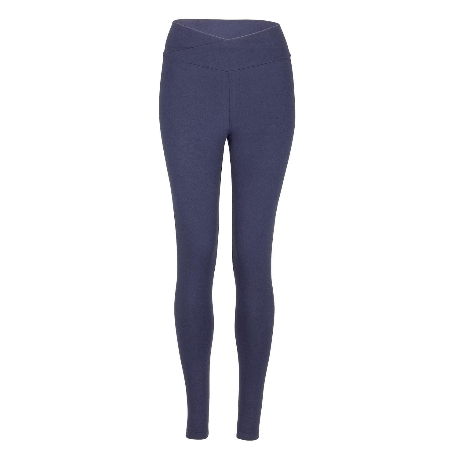 Yamadhi Basic Yoga Leggings Crossed Waist, органический хлопок, темно-синий (черный ирис), темно-синий - фото