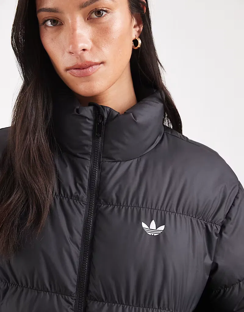 Утепленная короткая куртка Adidas Originals, черный — фото 3