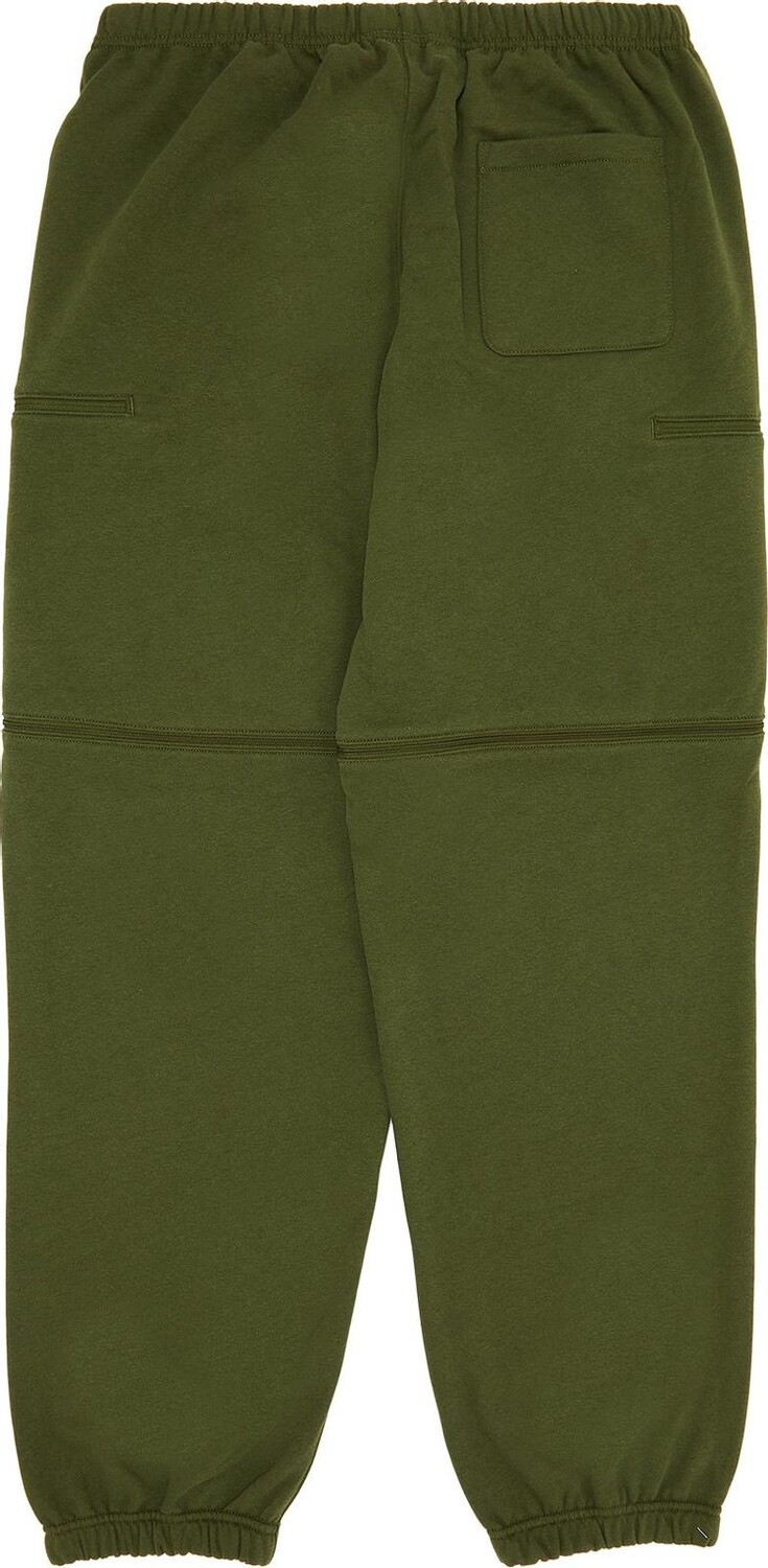Спортивные брюки Supreme x The North Face Convertible Sweatpant 'Olive', зеленый — фото 3