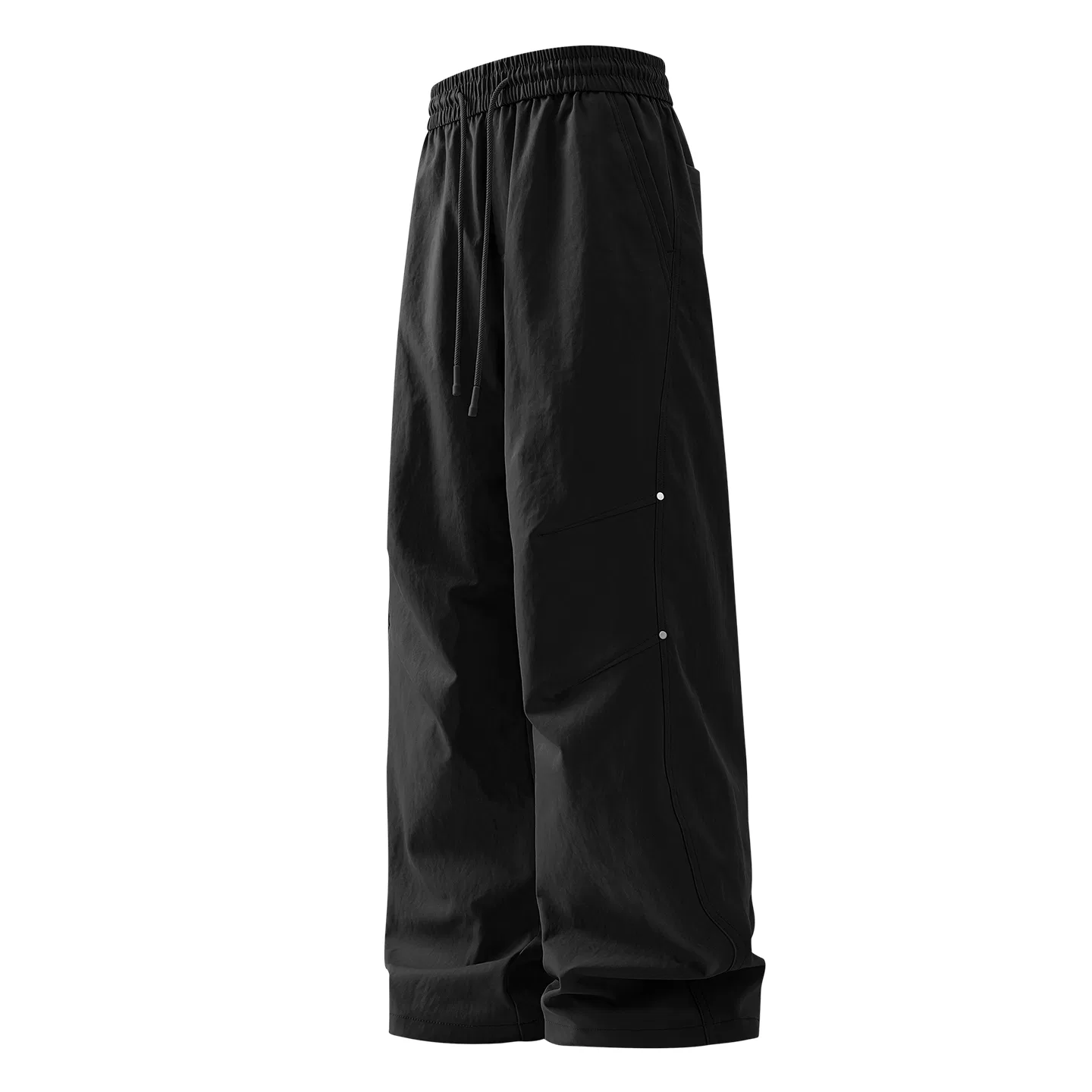 Детские карго-брюки с множеством карманов MINISO, Black Solid Color