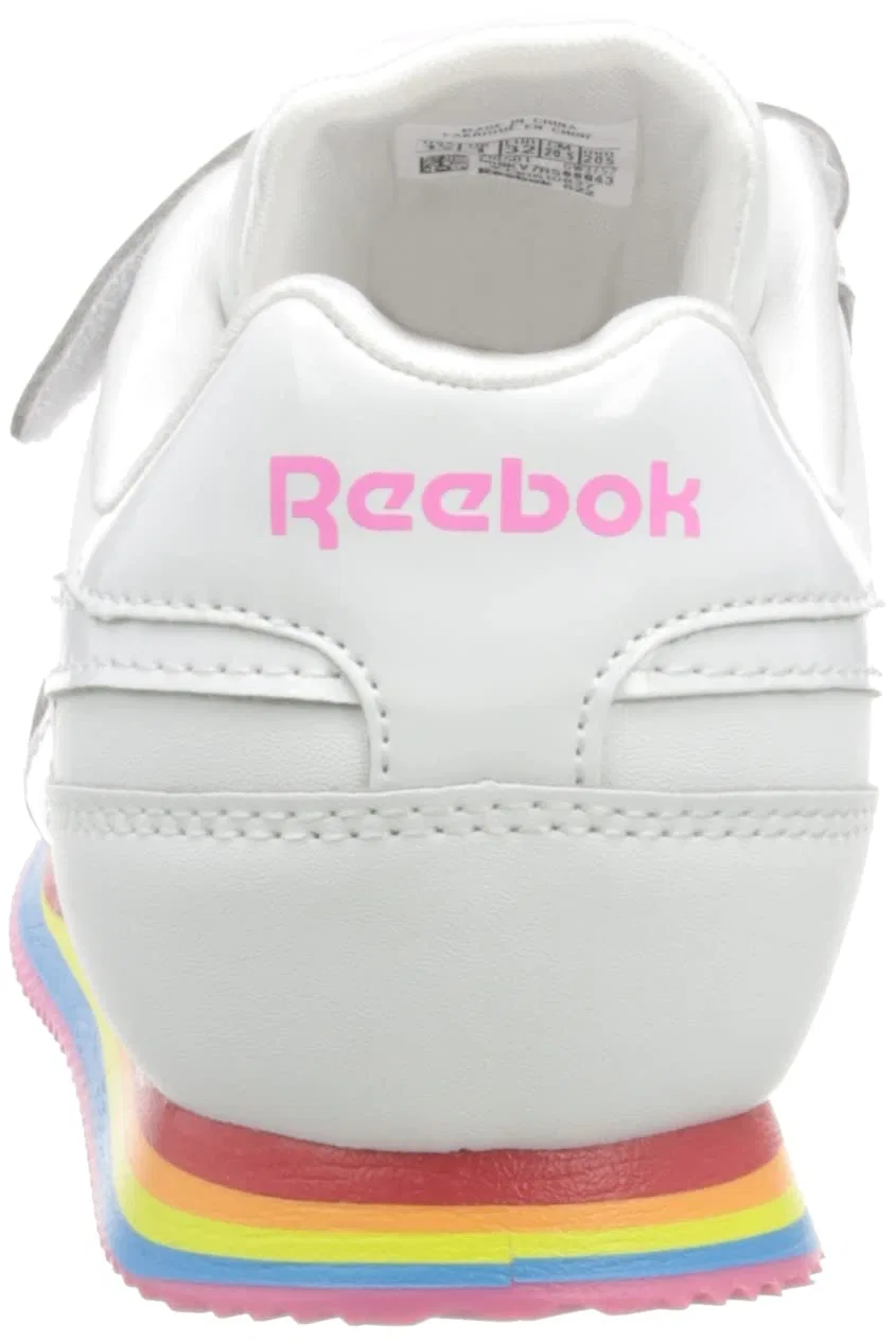 Детские кроссовки для девочек с принтом Reebok Royal Cl Jog 3.0 1v, Ftwr White Ftwr White True Pink — фото 3