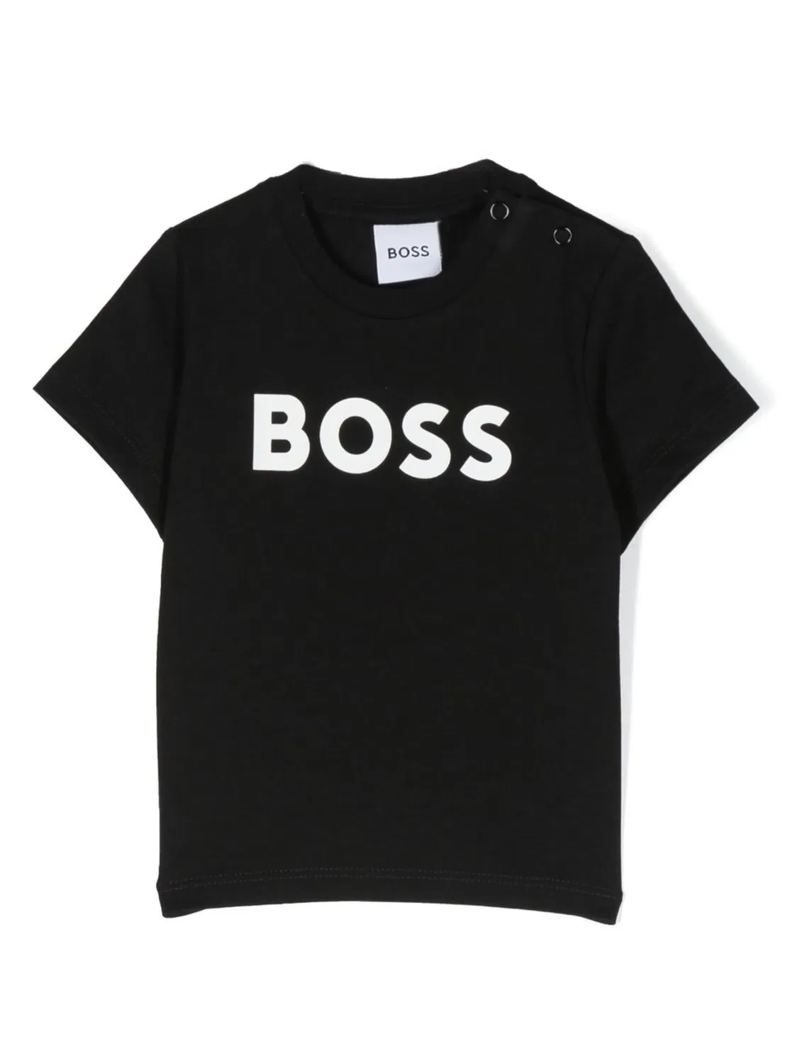 BOSS Футболка с логотипом, черная
