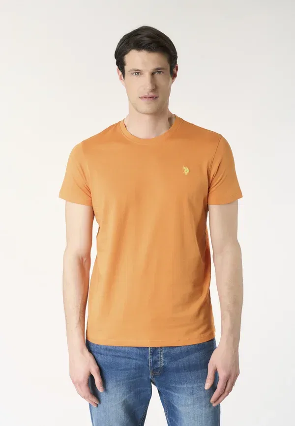 Футболка хлопковая Basic t-shirt U.S. Polo Assn., Arancio, оранжевый