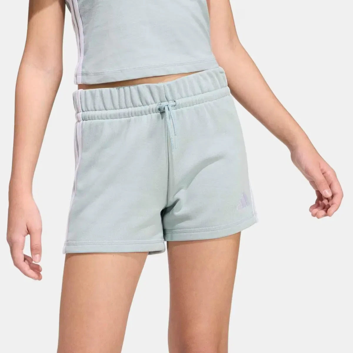 Детские шорты для девочек из футера Essentials adidas, Verde — фото 4