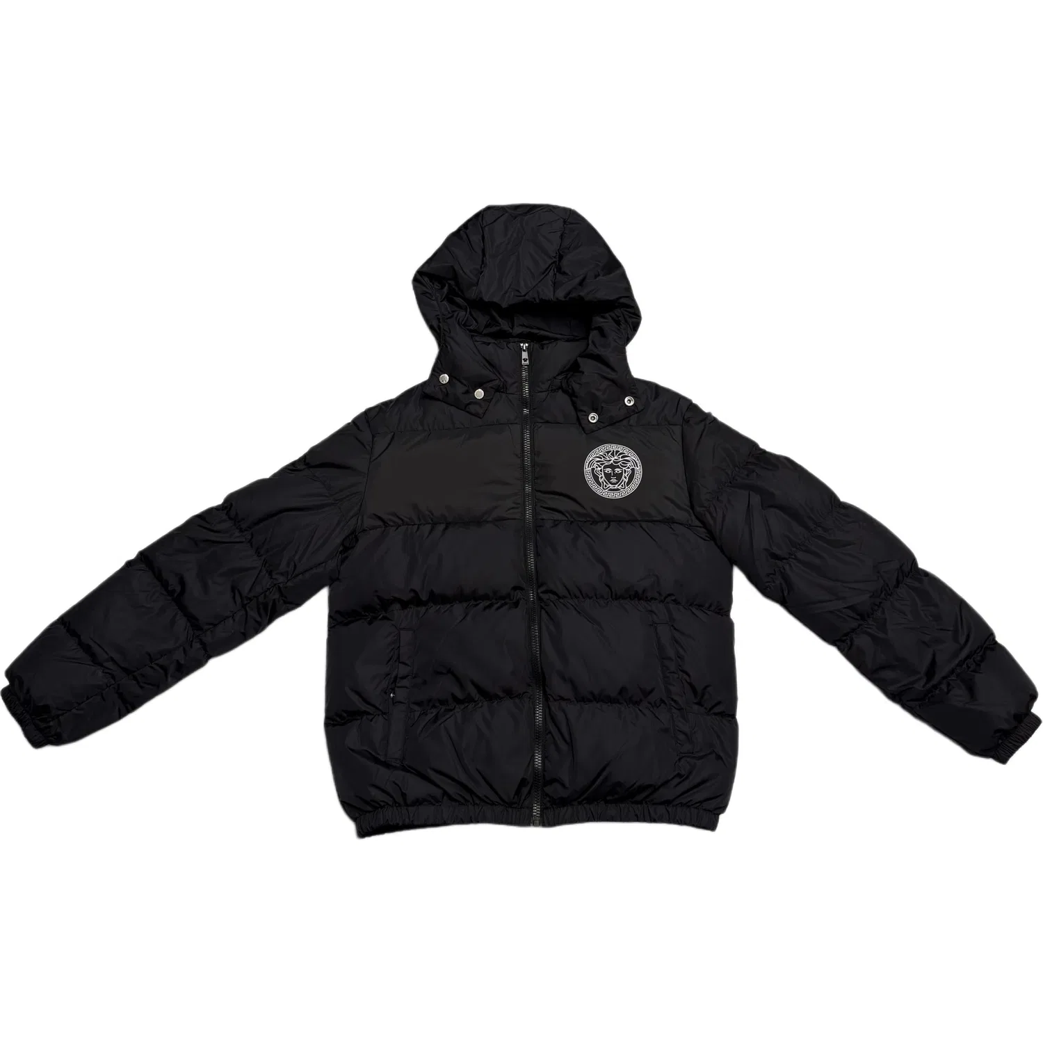 Мужской пуховик с капюшоном VERSACE, Черный