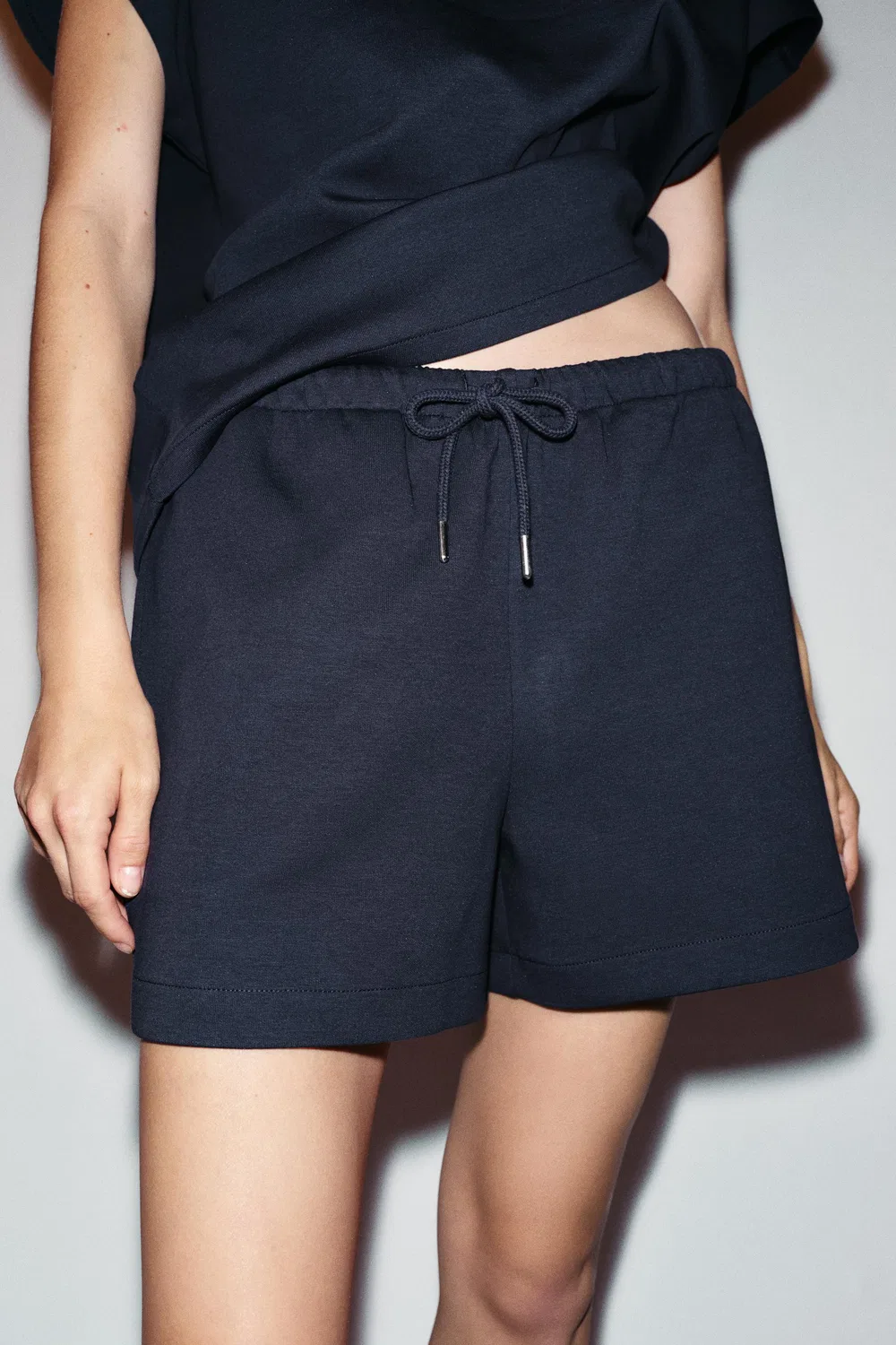Шорты Interlock ZARA, Navy blue — фото 2