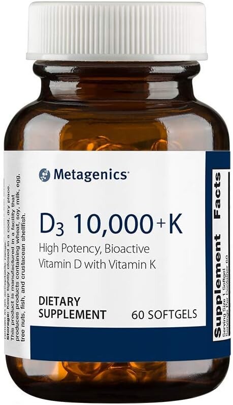 

Витамин D3 10 000 МЕ с витамином K2 Metagenics, 60 шт.