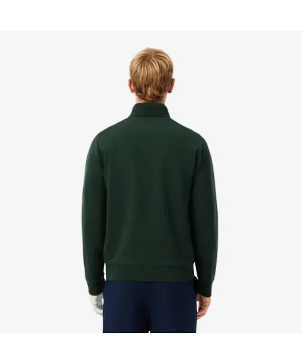 Свитер полузастежка Lacoste, черный — фото 3