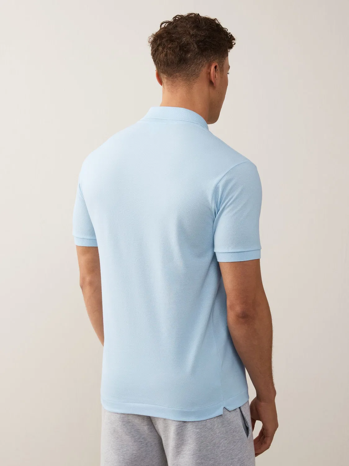 Поло классическое, модель L.12.12 Lacoste, бледно-голубой — фото 2