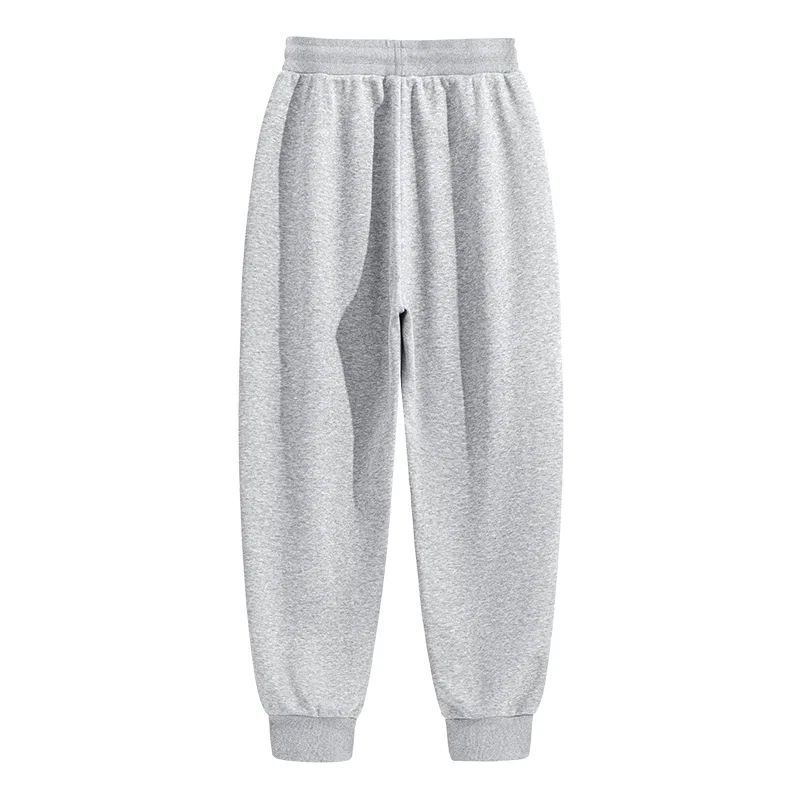 Детские повседневные штаны на флисе с манжетами Tai Chi Cat Pants Logo MINISO, Heather Gray — фото 3