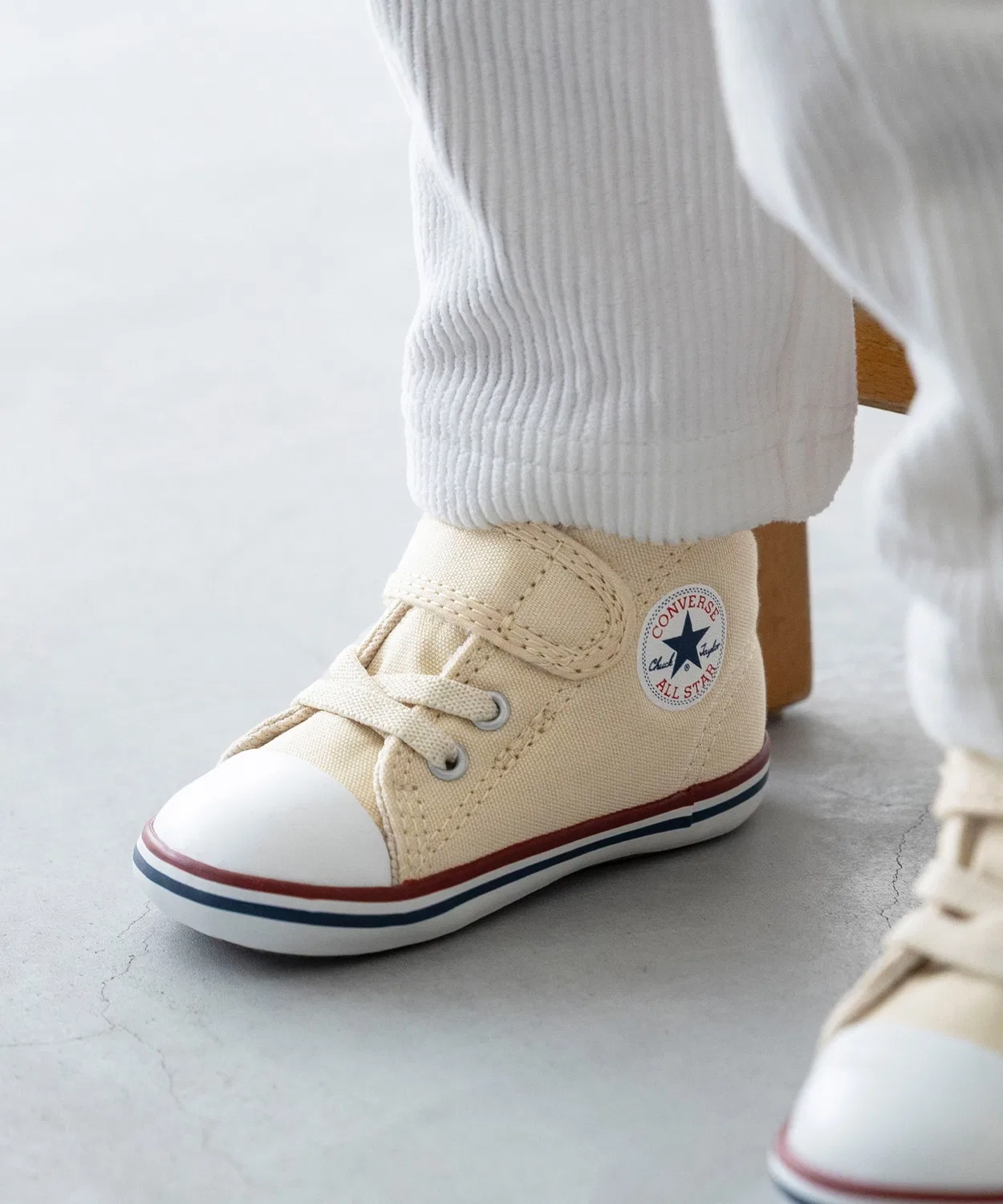 Детские кеды с липучками Converse Baby All Star V-1, White