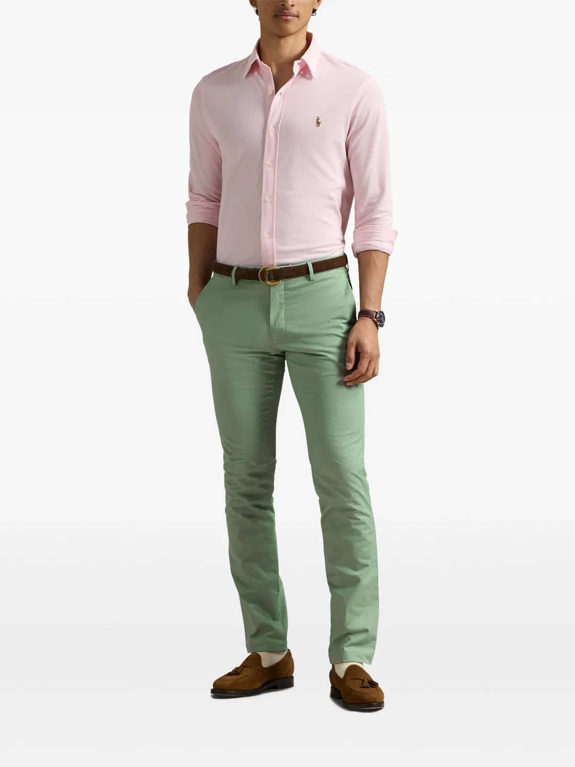 Polo Ralph Lauren Прямые брюки мятного цвета — фото 3