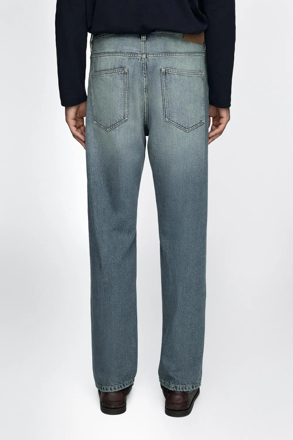 Джинсы Massimo Dutti Straight-Leg, светло-голубой — фото 4