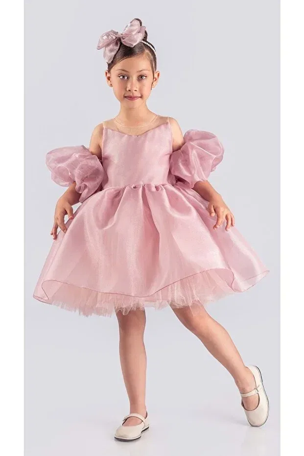 Детское платье для девочек без рукавов Miss California Girl Mnk Baby&Kids, Powder