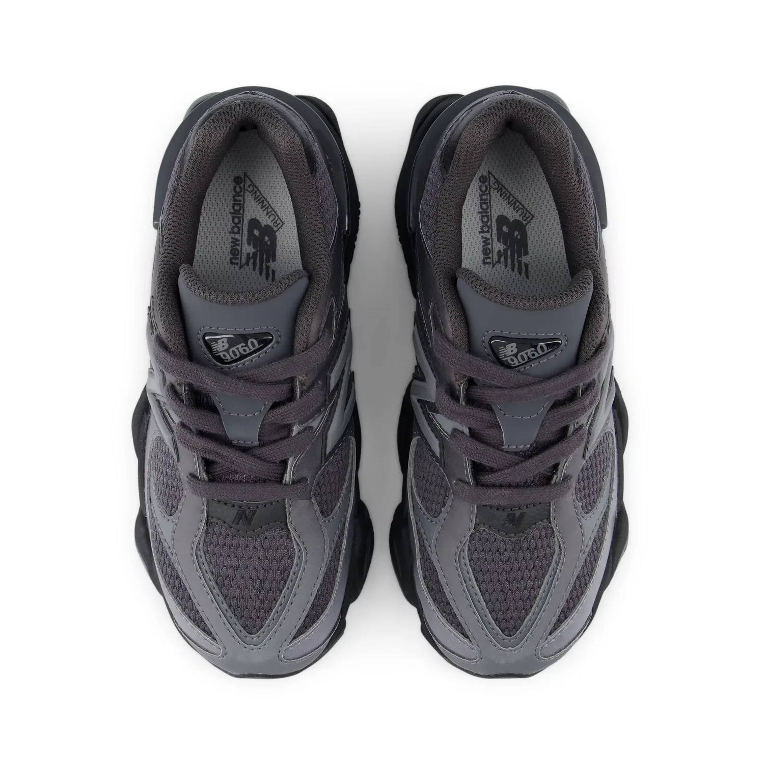 Детские кроссовки New Balance 9060 Lace, Black With Castlerock — фото 4