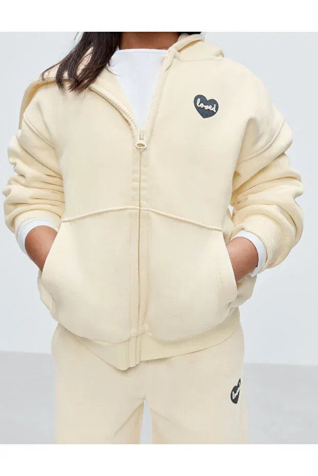 Детское худи для девочек хлопковое loved Marks & Spencer, Yellow — фото 2
