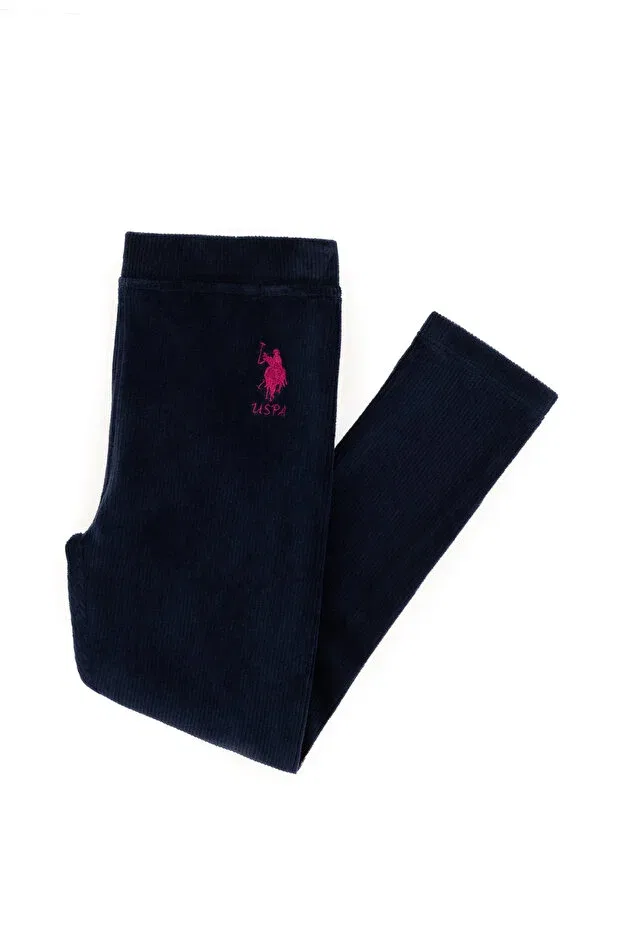 Детские спортивные штаны для девочек однотонные U.S. Polo Assn., Navy Blue