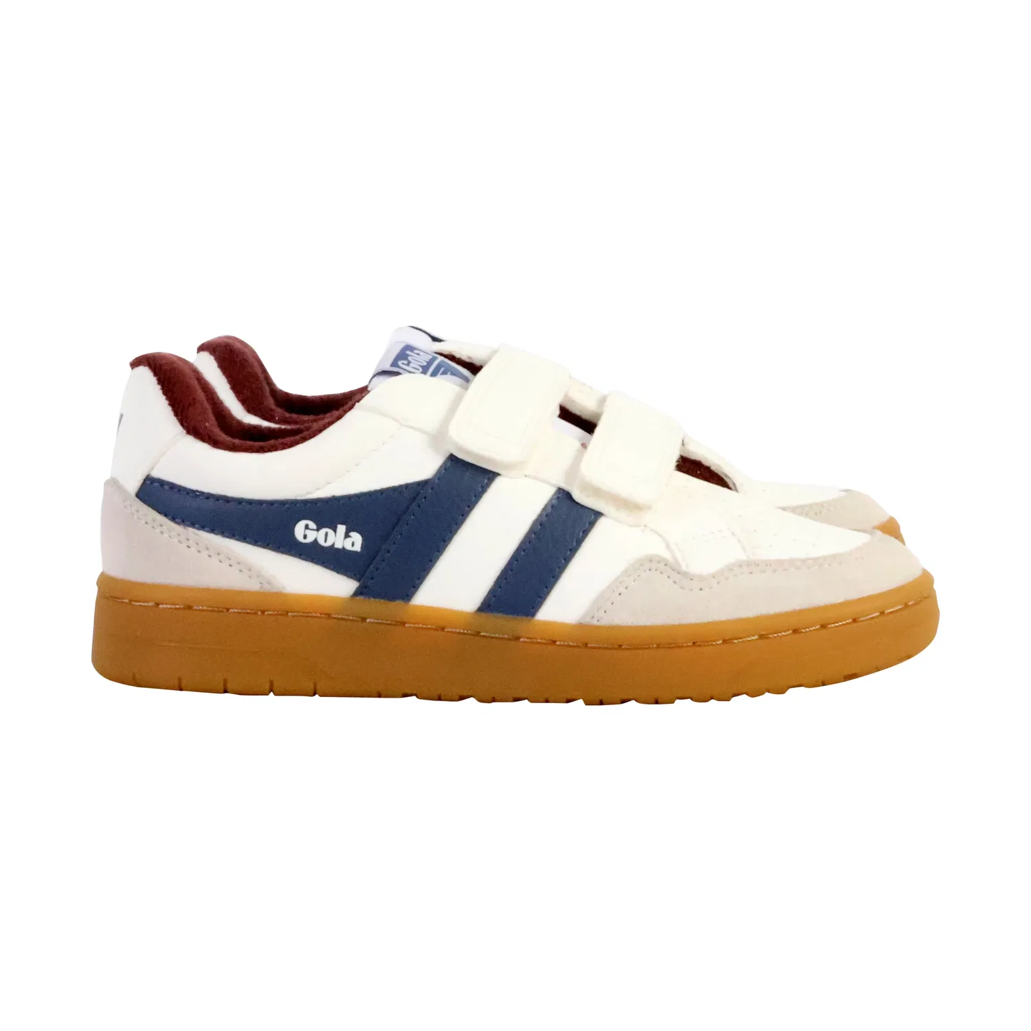 Кроссовки низкие детские кожаные Eagle Strap Gola, белый — фото 2