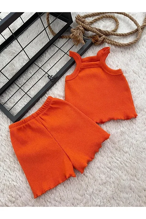 Детский комплект из рибаны для новорожденных Bahnur, Orange — фото 3