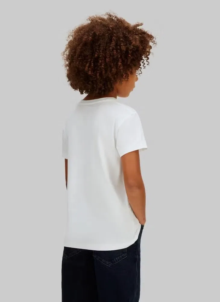 Футболка с коротким рукавом с овальным логотипом Calvin Klein Jeans, белый — фото 2
