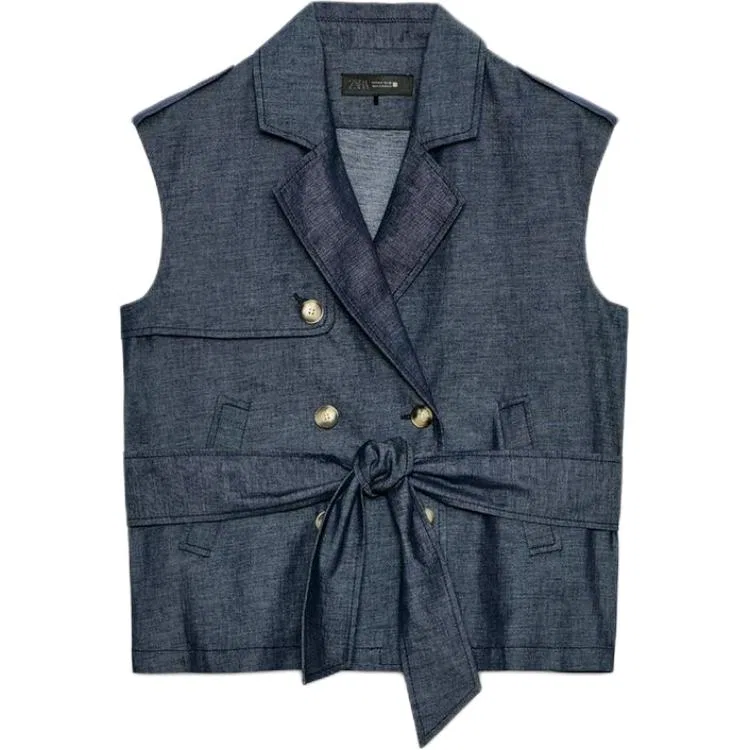 Женский топ без рукавов Indigo ZARA, Indigo