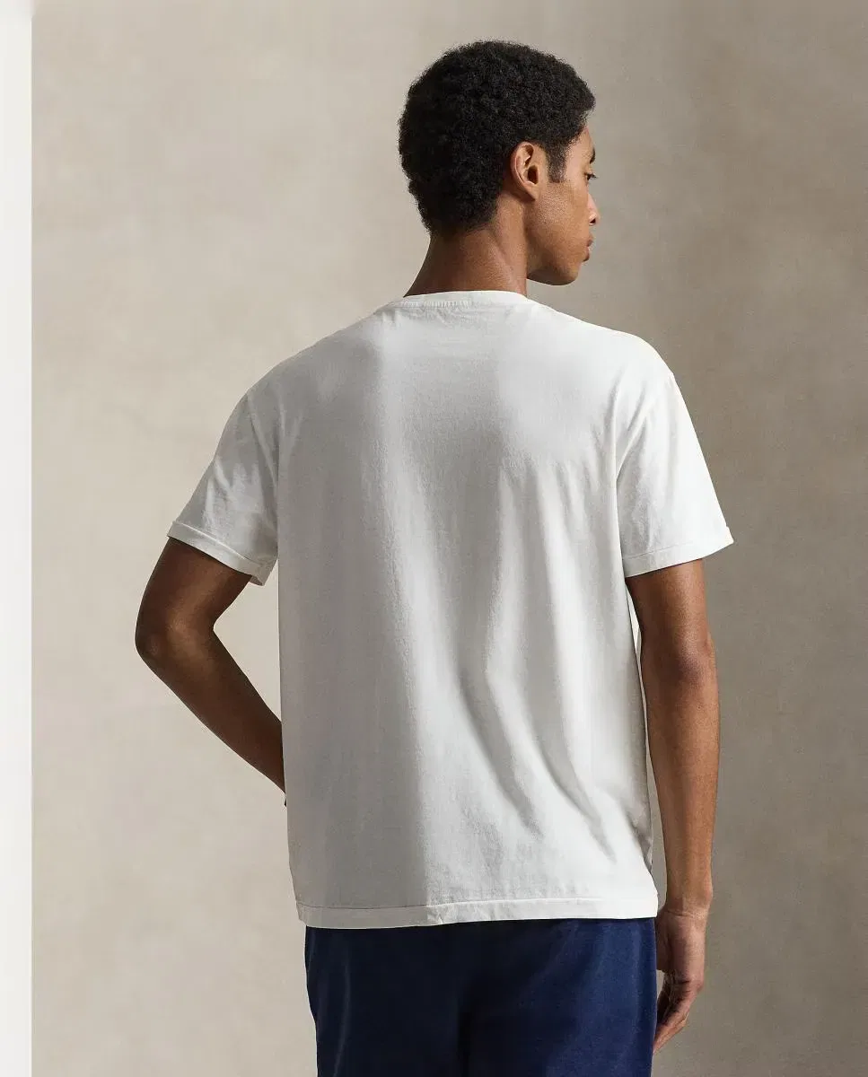 Мужская футболка хлопковая Polo Ralph Lauren, Blanco — фото 2