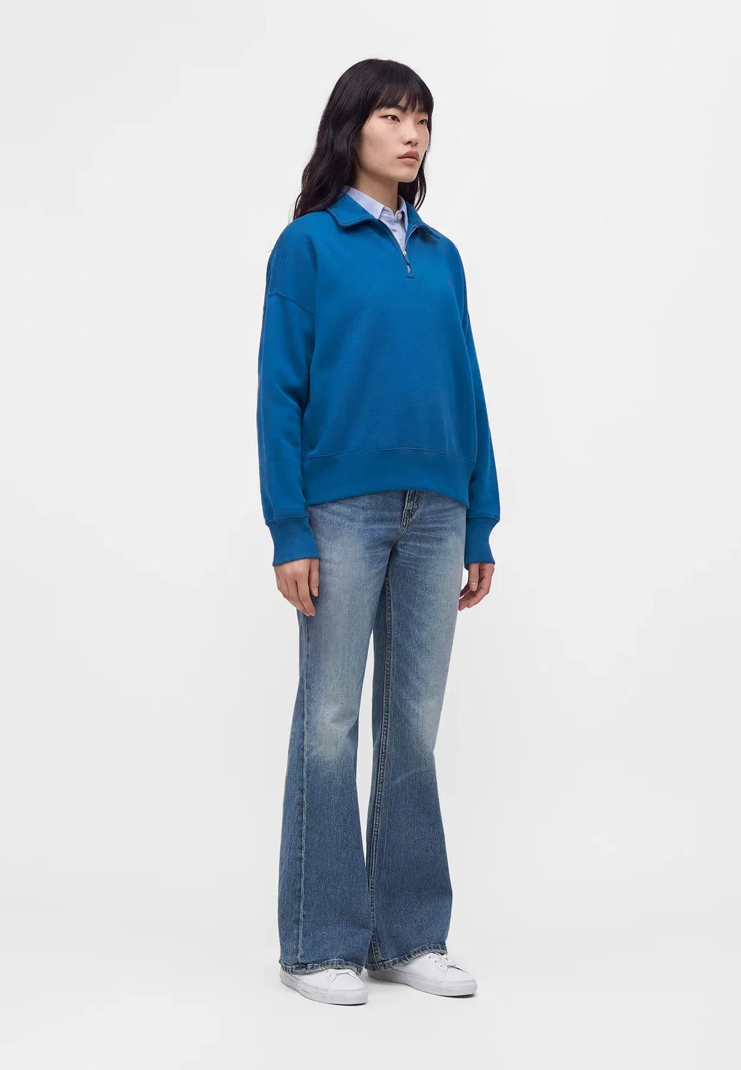 Толстовка с застежкой-молнией до середины груди Polo Ralph Lauren, Galaxy Blue — фото 4