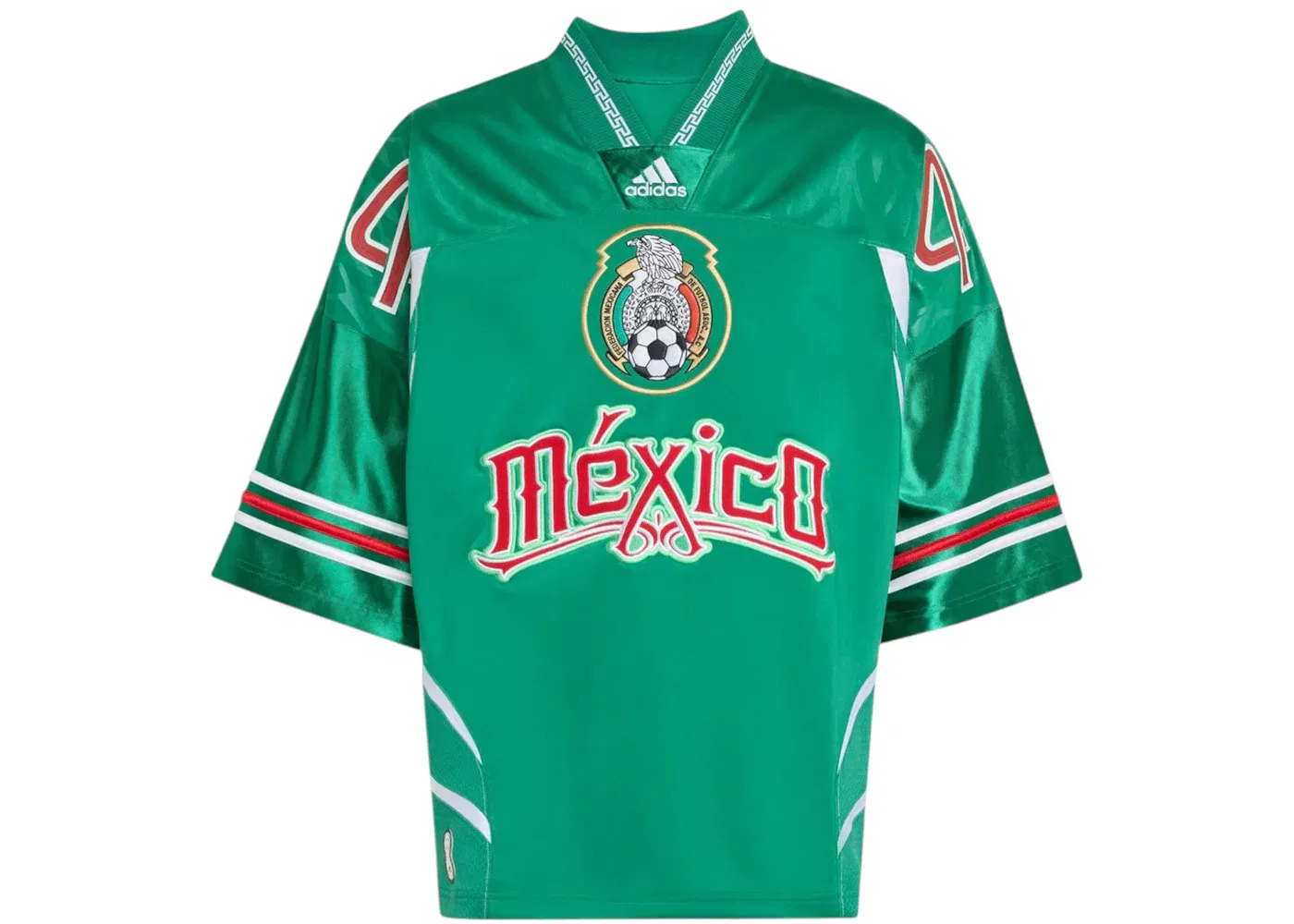 Мужская футбольная джерси с длинным рукавом Adidas Bringbacks Remixed Mexico Jersey, Bold Green