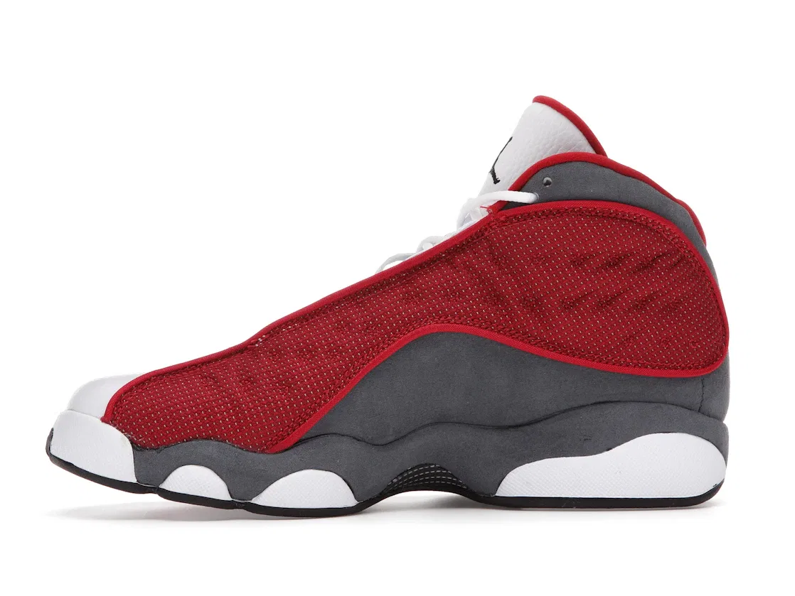 Детские кроссовки высокие с ретро-дизайном Jordan 13 Retro Jordan, Gym Red/Flint Grey-White-Black — фото 3