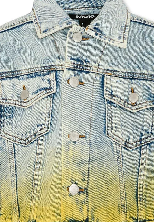 Куртка джинсовая Denim Jacket Molo, синий деним, Yellow — фото 3