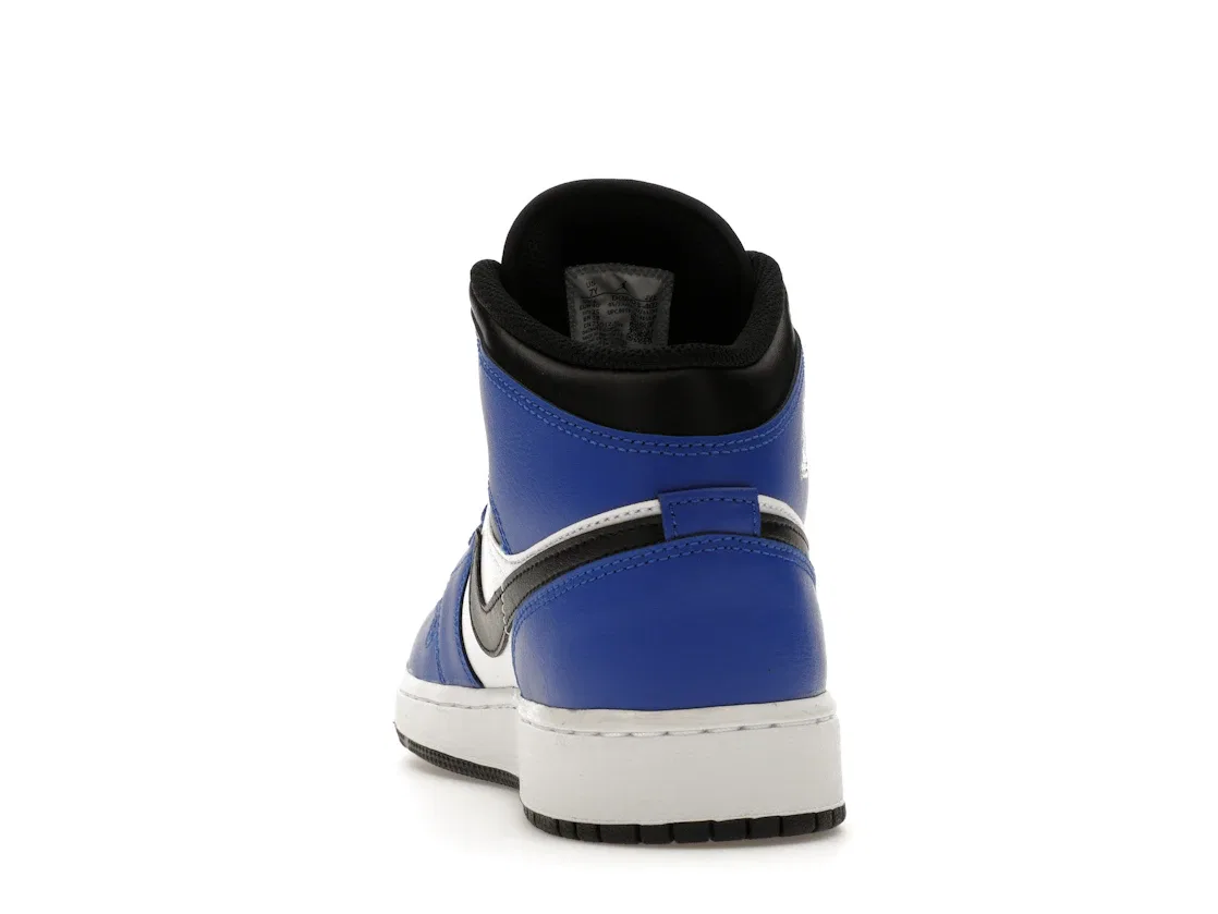 Детские кроссовки Lifestyle с контрастным дизайном Jordan 1 Mid, Game Royal White Black — фото 4