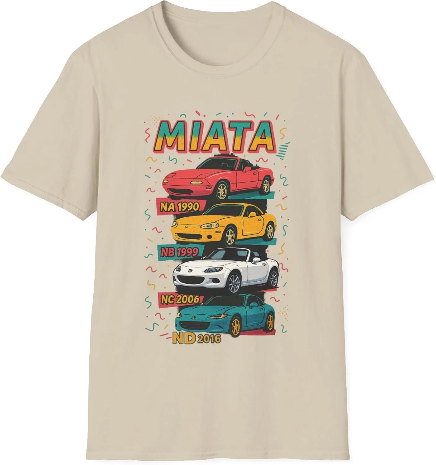 Футболка с принтом Miata Generations, Sand