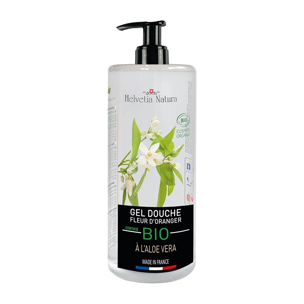 Гель для душа Organic Shower Gel Aloe Orange Blossom, Helvetia Natura, 1 л, Coconut