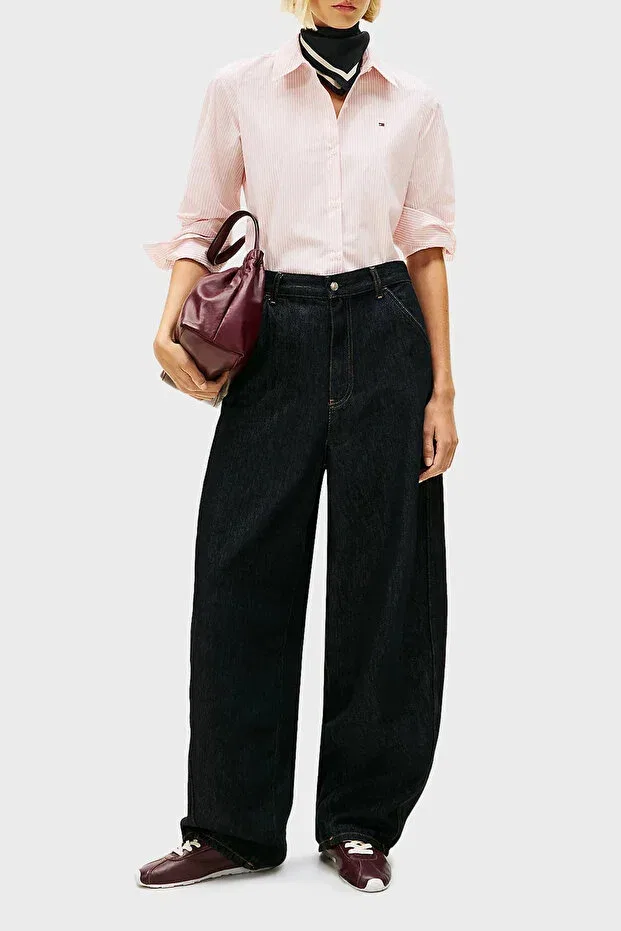 Женская рубашка с длинным рукавом Basics Tommy Hilfiger, Pink — фото 2