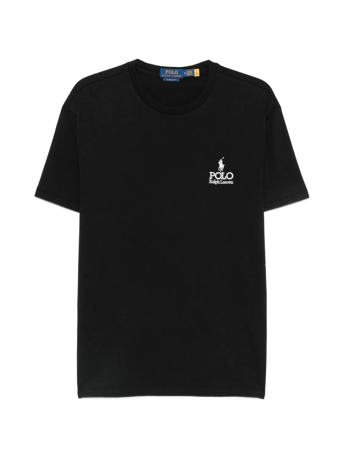 Футболка с вышитым логотипом, черная Polo Ralph Lauren, черный