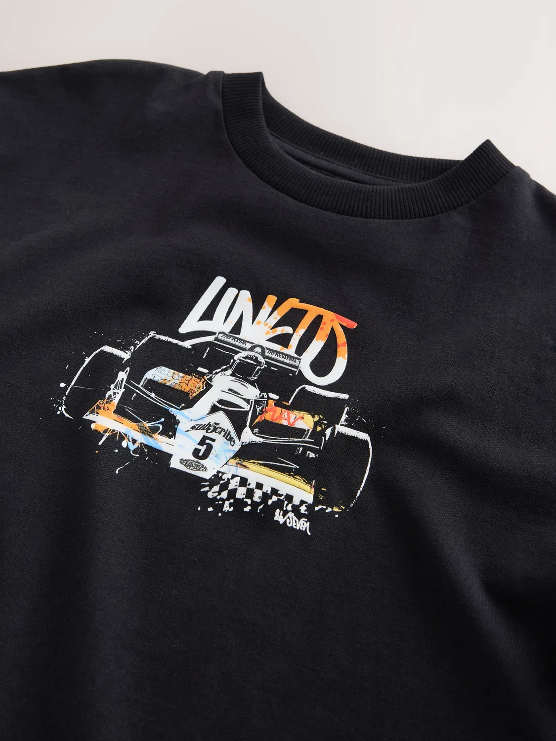 Футболка с графическим принтом, Black Race Car Next, черный — фото 3