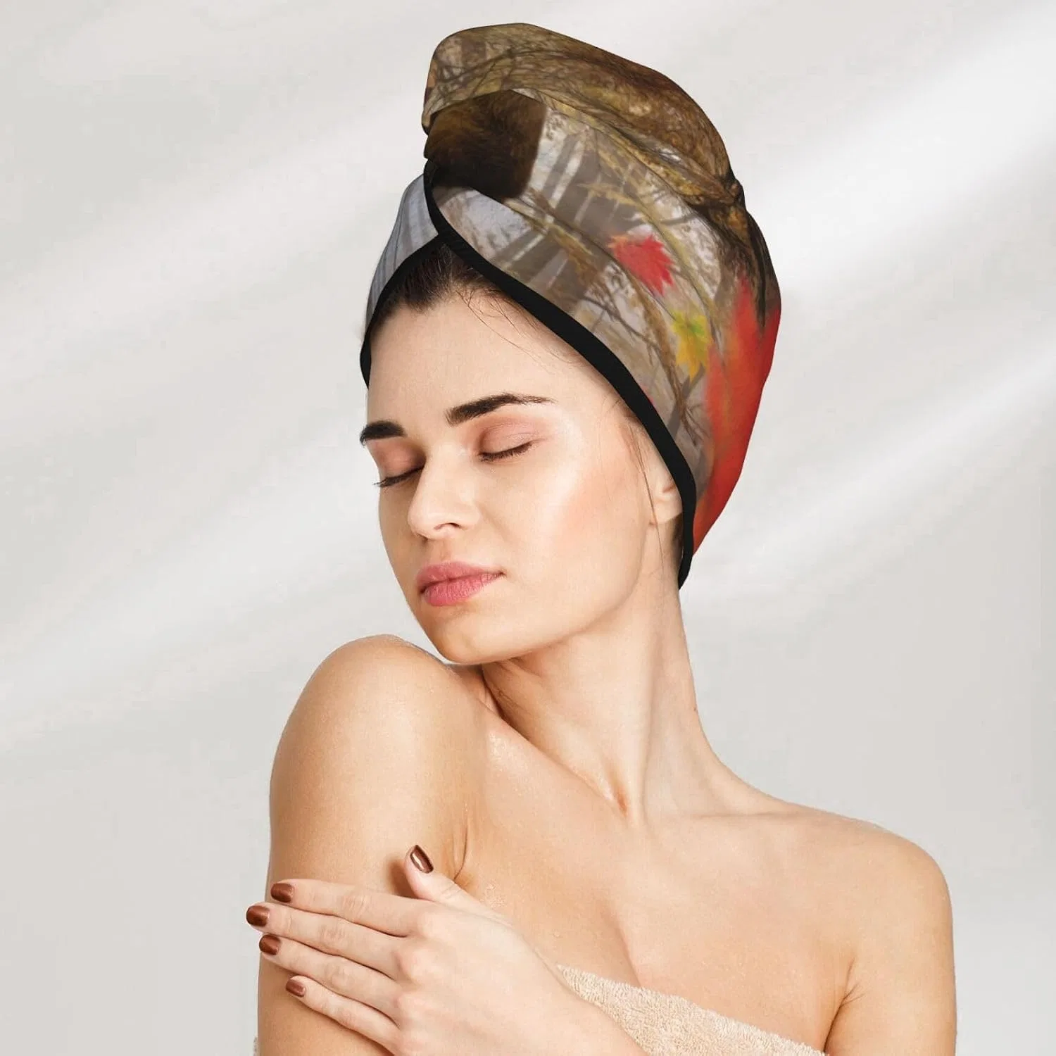 Шапочка для душа Microfiber Hair Towel, Xzeit, Коралловый велюр, 64x26 см — фото 2