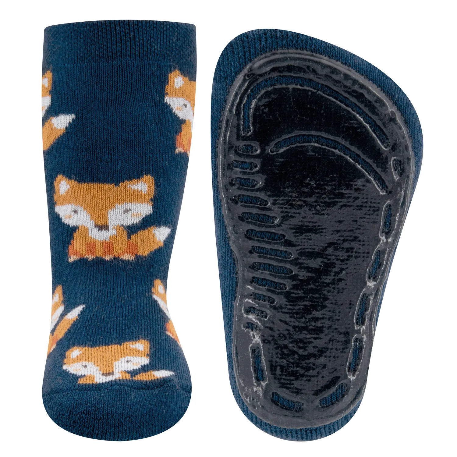 Детские носки с противоскользящим покрытием SoftStep Fuchs Bionmove, Blau — фото 3