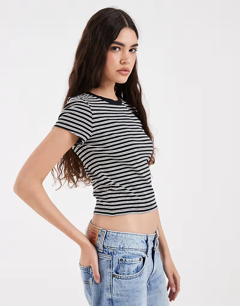 Футболка baby essential в полоску Levi's, черный