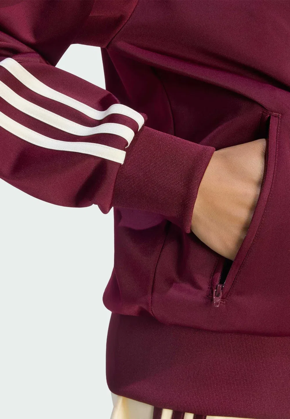 Свободная летняя куртка Firebird Adidas Originals, Maroon Cream White — фото 3