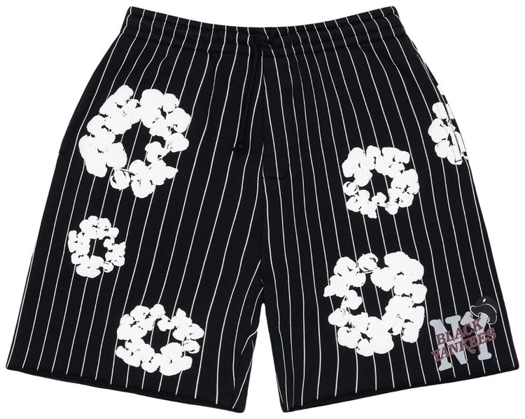 

Джинсовые шорты-бридж Denim Tears Pinstripe Wreath, черные