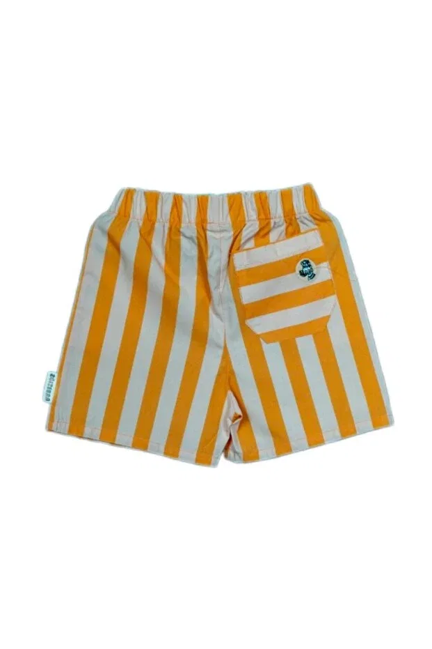 Детские шорты для девочек с принтом Zoi Zebra, Orange & Cream